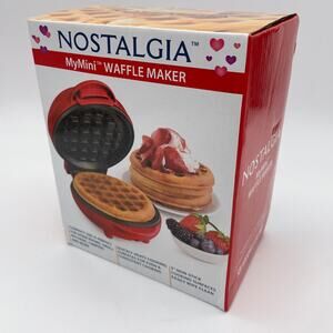 Nostalgia MWF5AQ MyMini Personal Electric Waffle Maker, French Toast